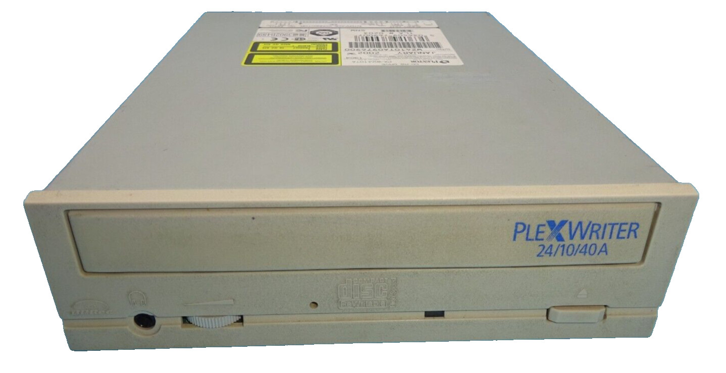 PLEXTOR PX-W2410TA**CD-RW Vintage Retro IDE DRIVE/BURNER 24/10/40A#LW1391