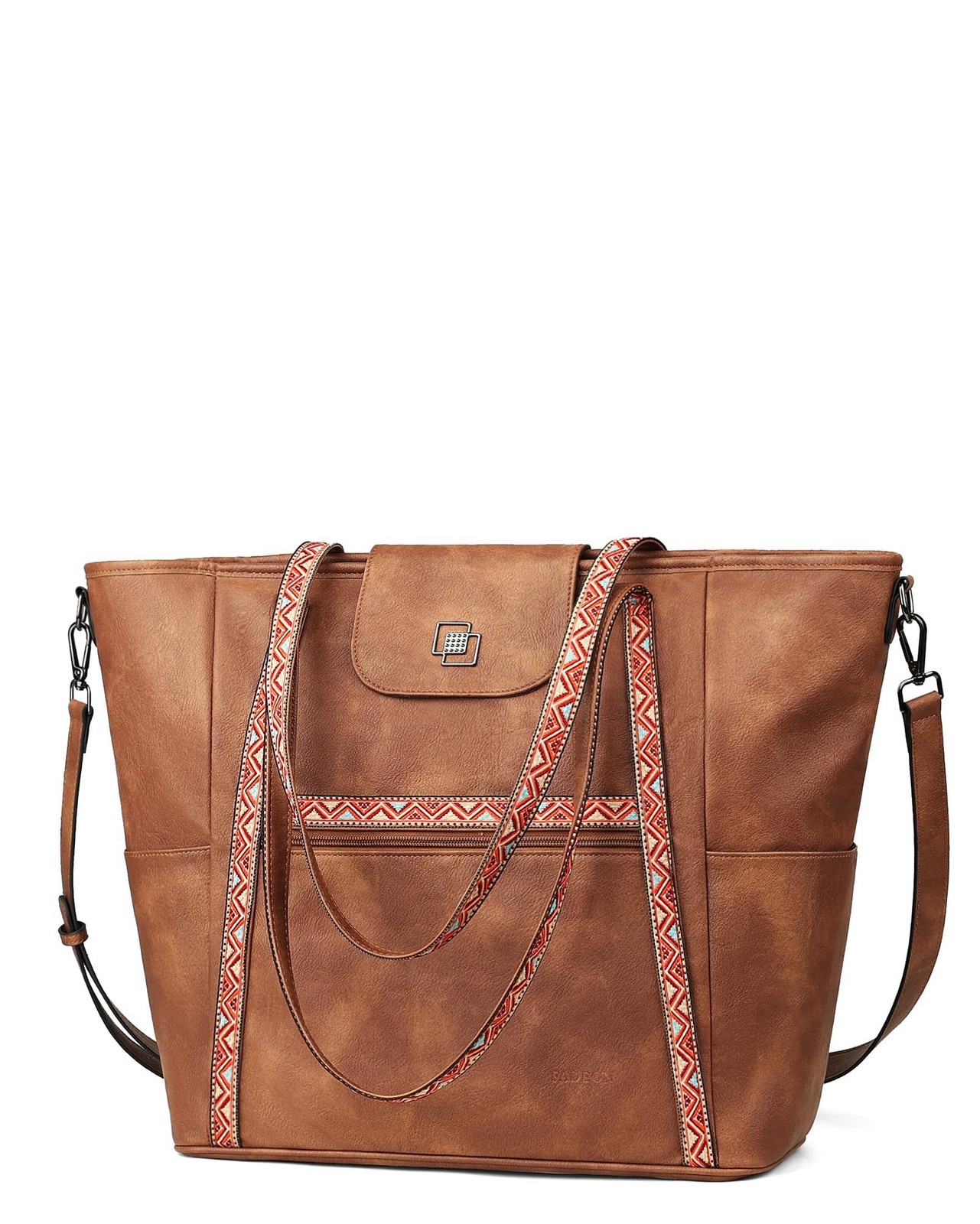 Large Laptop Tote Bag for Women Designer Leather Laptop Bag Fashion Travel Ba...