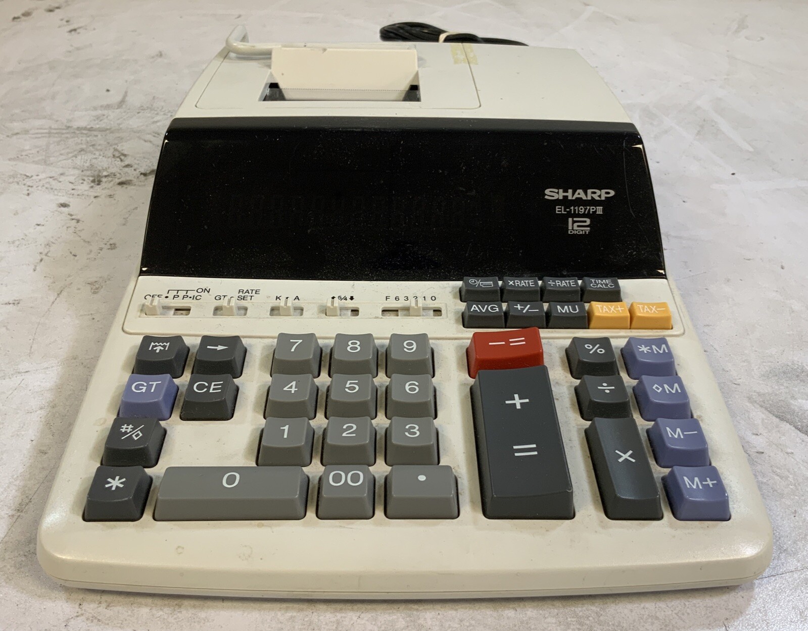 SHARP EL-1197PIII 12 Digit 2 Color Electronic Calculator NS-B5E