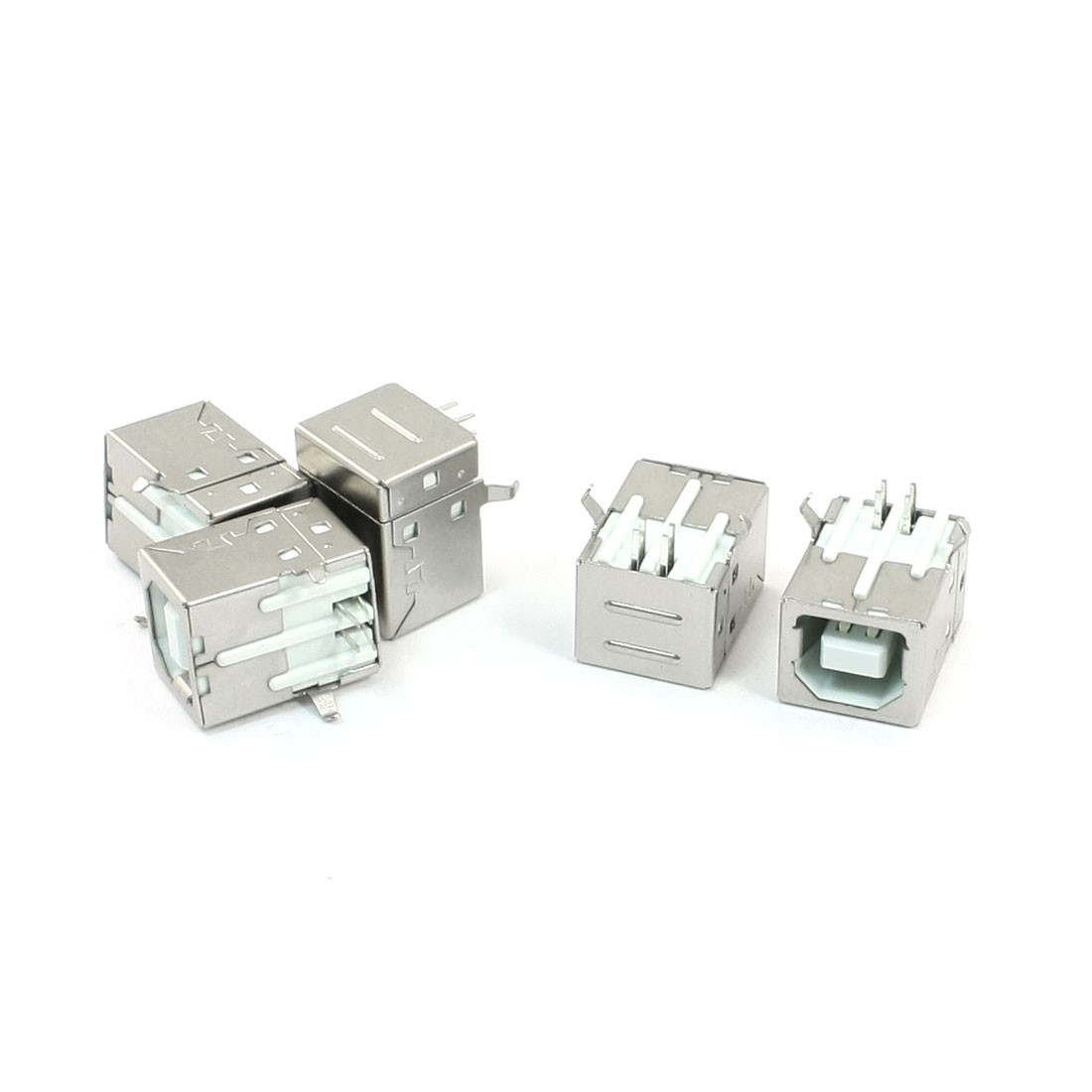 5 Pcs USB Type B Socket PCB Jack 4 Pins Female Connector