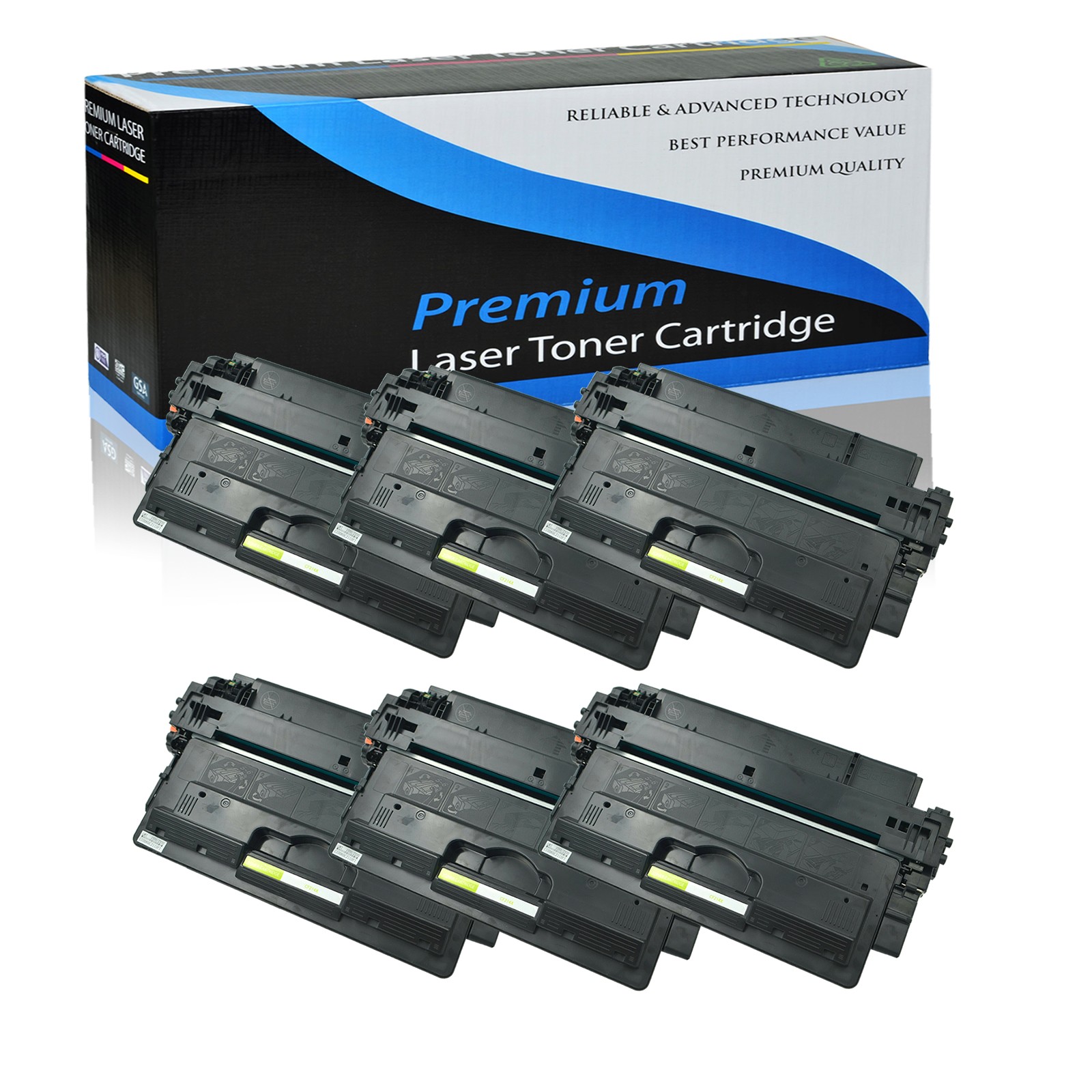 6 Pack High Yield  CF214X Toner For HP LaserJet Enterprise 700 MFP M725dn M725z