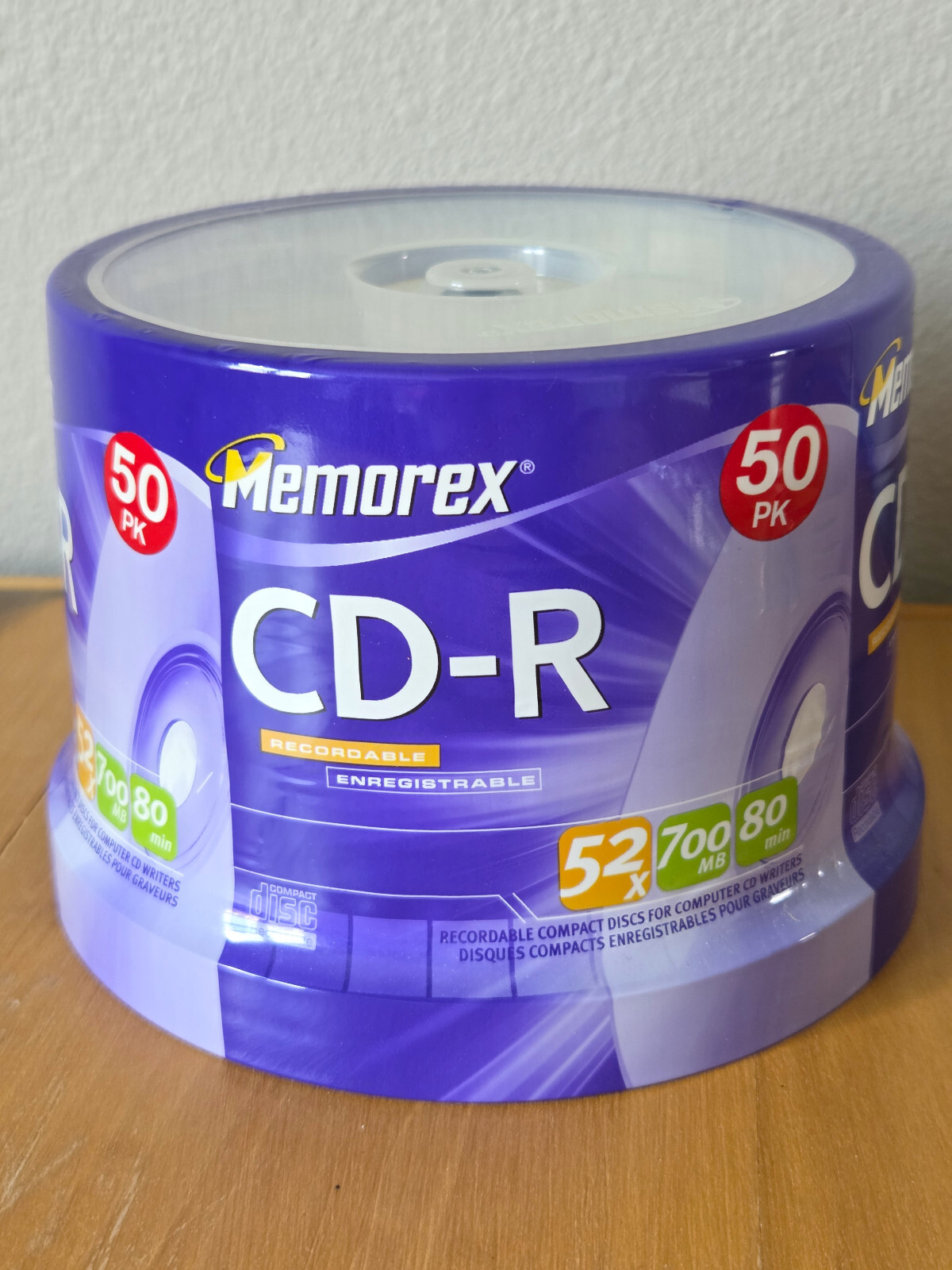 MEMOREX CD-R 50 PK pack Spindle 52X 700MB 80min Blank CD BRAND NEW SEALED
