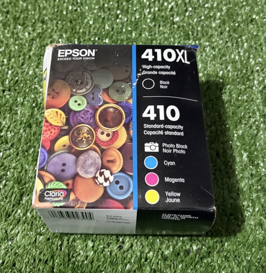 Epson 410XL Black 410 Tri-Color Ink Cartridge Combo Pack 12/2026 Box Defective