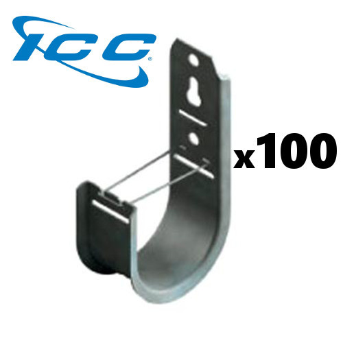 ICC 100 Pack 2" J-Hook Wall Ceiling Mount Route Network Cable Wires ICCMSJHK44