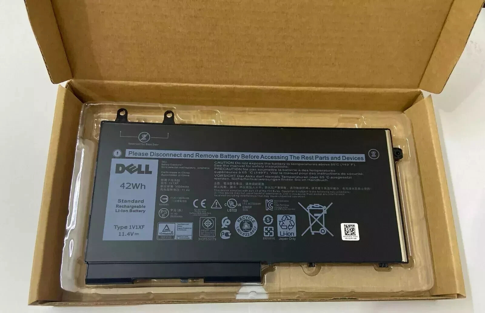 NEW Genuine42WH 1V1XF Battery For Dell Precision3540 3550 Latitude5400 5410 5500