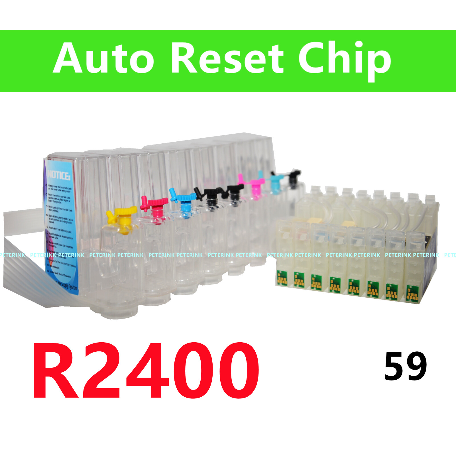 Refillable Empty Cis ciss ink system for Stylus R2400 Printer T059 59 cartridge