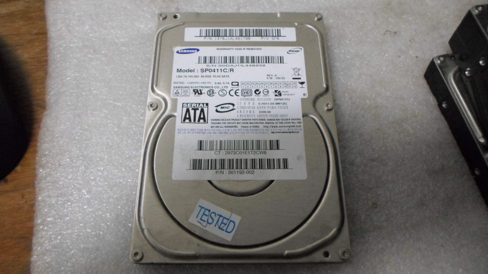 Samsung SP0411C/R 394650-001 40GB SATA Hard Drive TESTED
