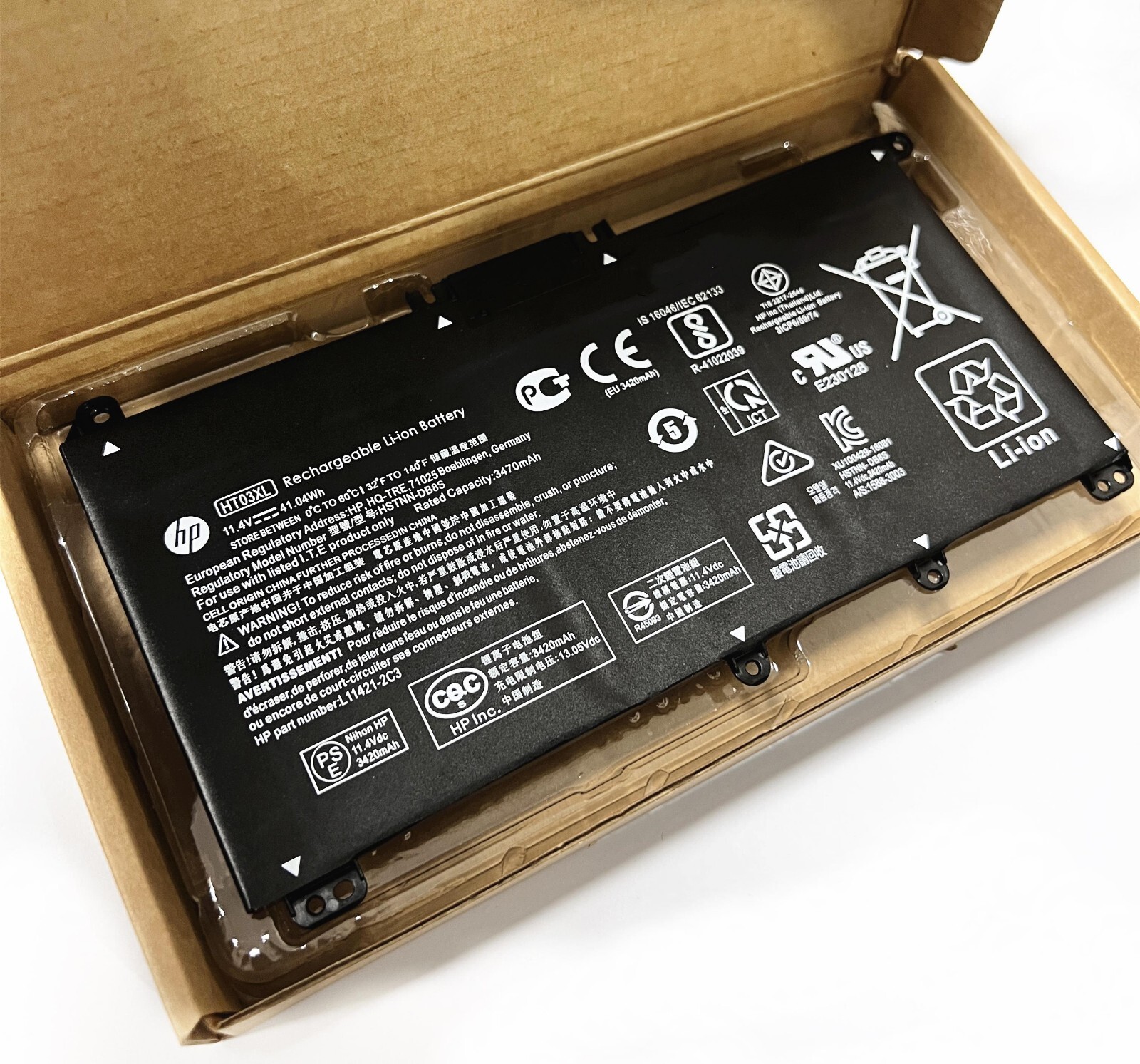 Genuine OEM HT03XL Battery HP Pavilion L11421-2C2 L11119-855 15-CS 15-DA 41.9Wh