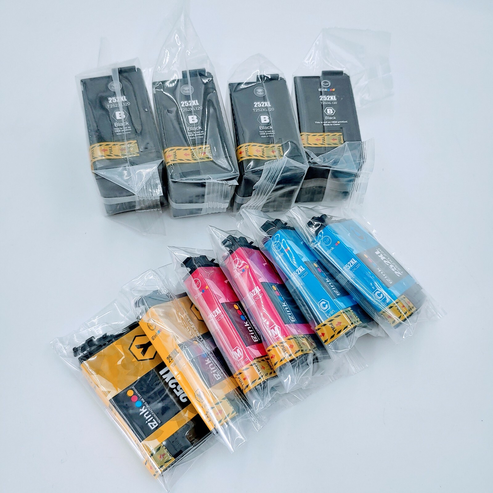 EZink 8-Pac Ink Replacement Cartridge for Epson 252XL. E20