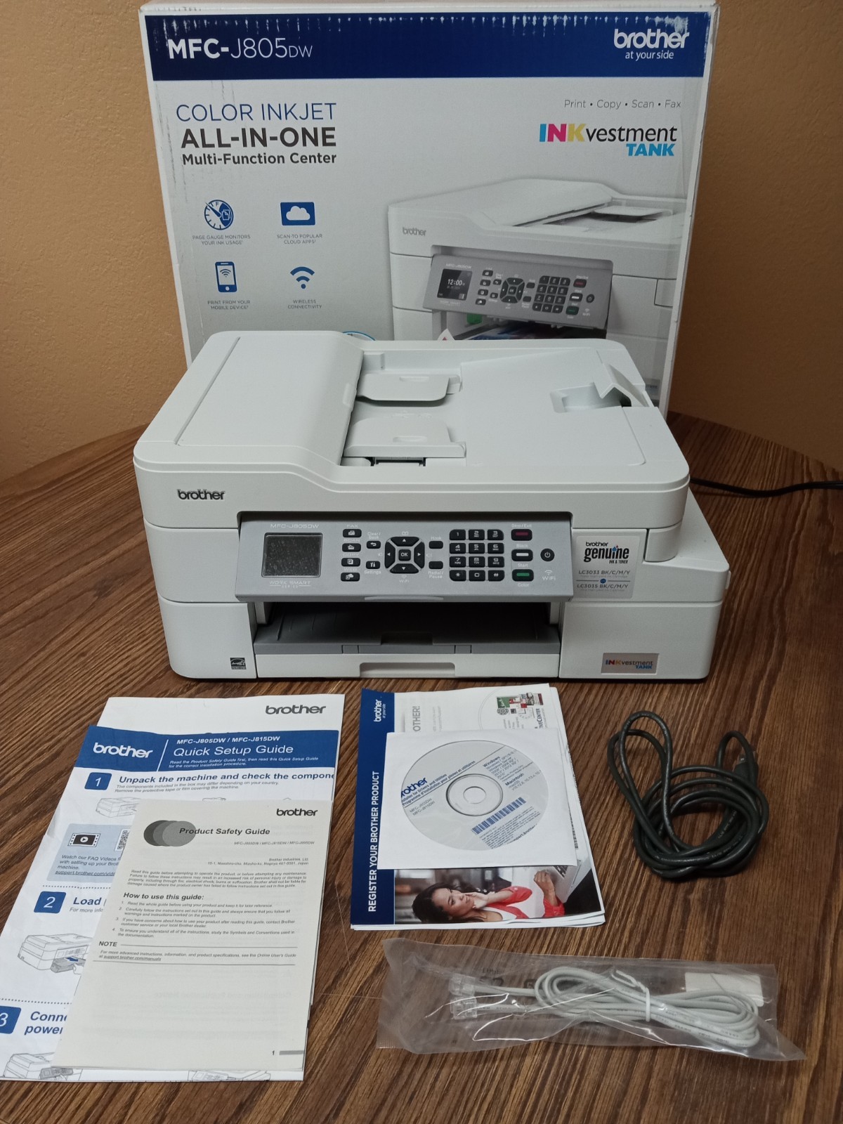 Brother MFC-J805DW INKvestment Tank Printer WiFi NO INK INCLUDED 