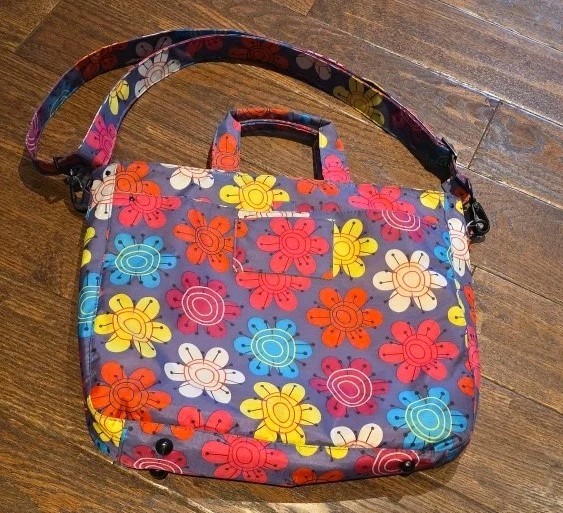 NEW 14.1 inch Floral Laptop Case Book  Bag Compartments Removable Shoulder Strap