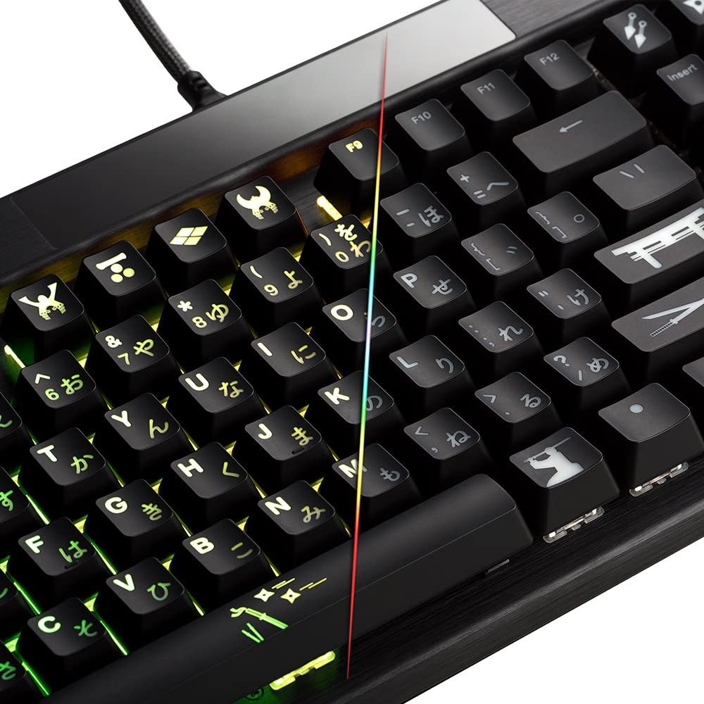 Premium ABS Laser Keycap Set CM Japan Black OEM Profile ANSI ISO 121 Keys