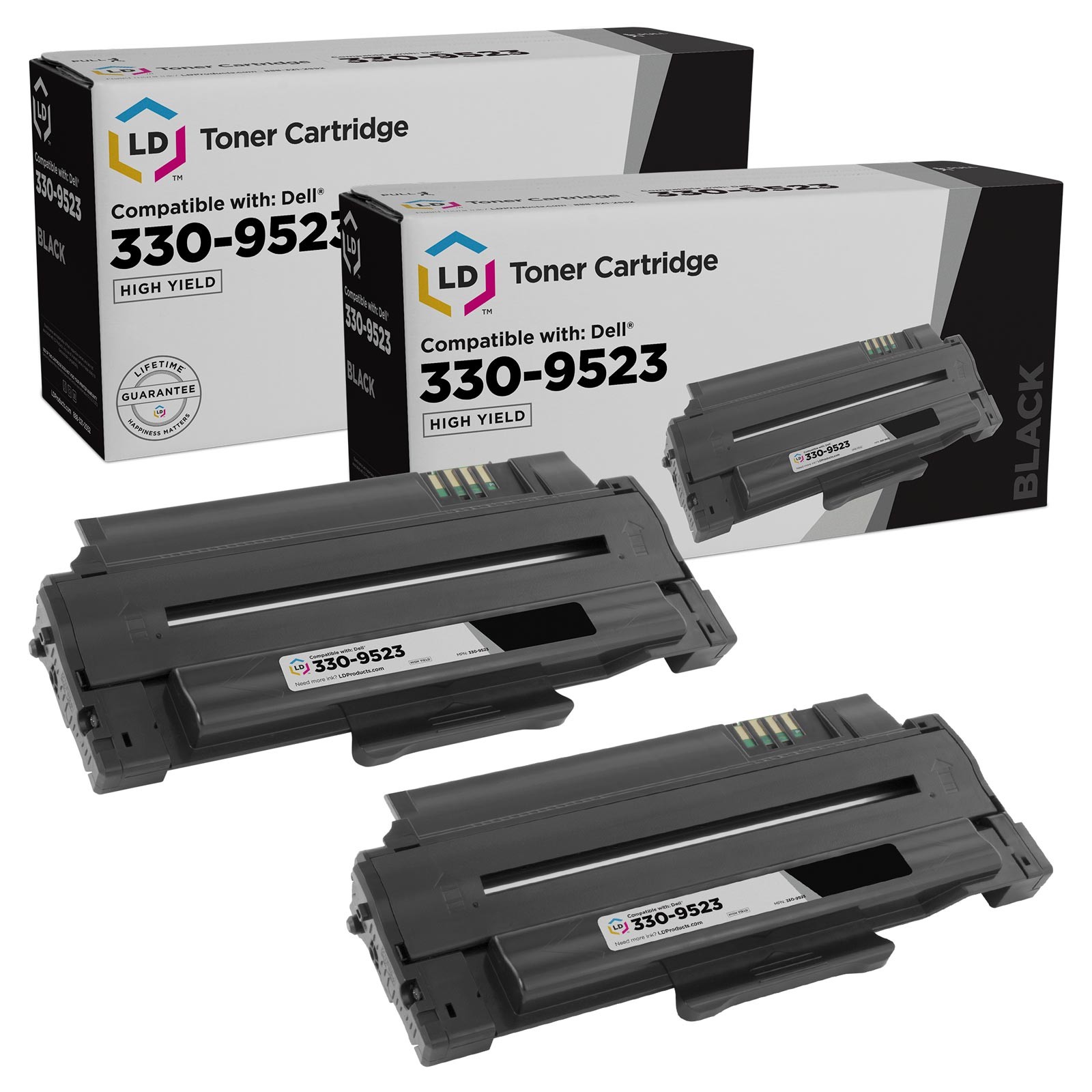 LD 2 Compatible Dell 330-9523 (7H53W) Laser Toner 1130 1130n 1133 1135n
