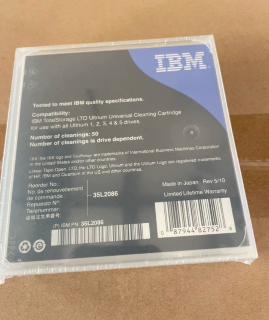 For IBM LTO cleaning tape 35L2086 for 1st-9th generation LTO tape drives