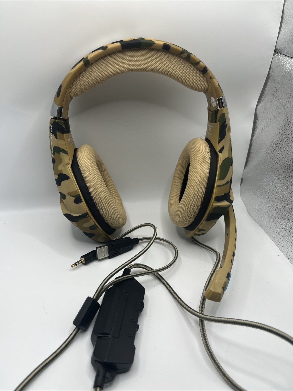 Beexcellent GM-500 Camouflage AUX USB Wired Boom Mic Studio Pro Gaming Headset
