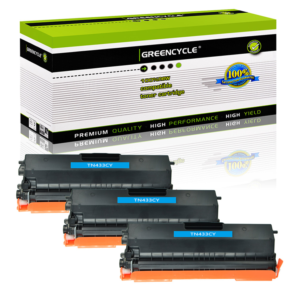 3PK Toner Fits for Brother TN433 Cyan TN433CY HL-L8360CDW MFC-L8900cdw L8610CDW
