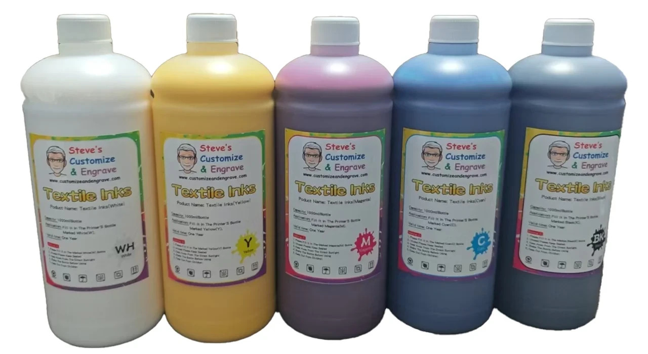 Cyan Textile Garment Ink For Epson Printheads DTG Printers 1000ml Ships From FL