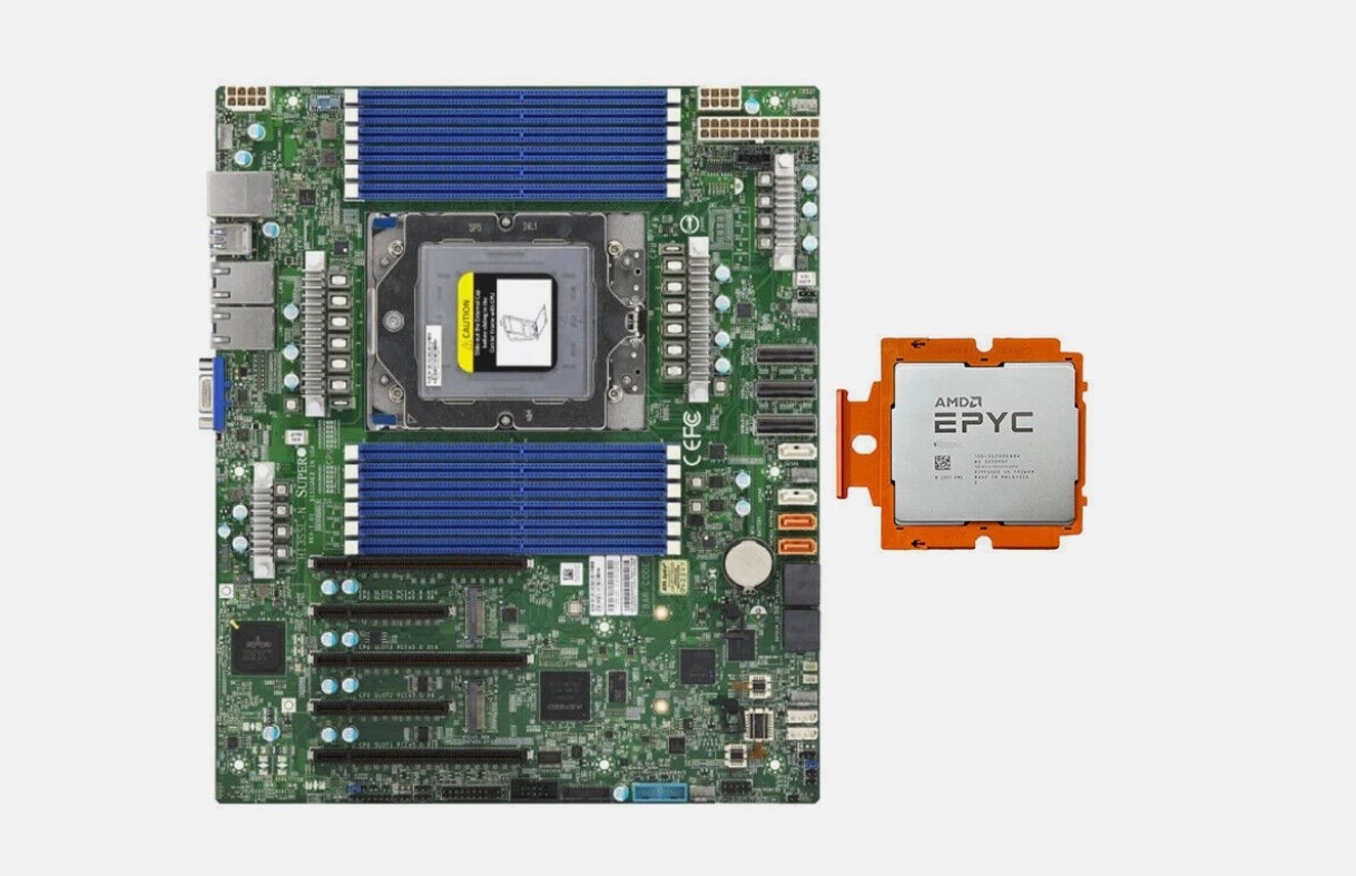 AMD EPYC 9755 ES 128 Croe 1.9G L3 512M + Supermicro H13SSL-N Server Motherboard