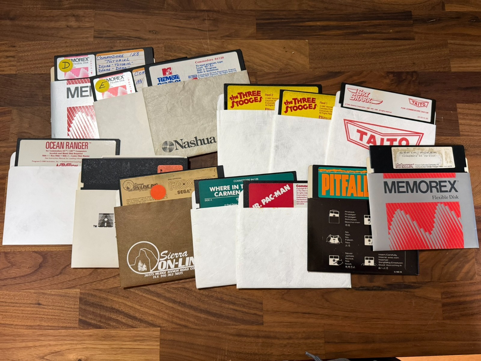 Lot of 13 5.25" Disks for Commodore 64 / 128, Mostly Original