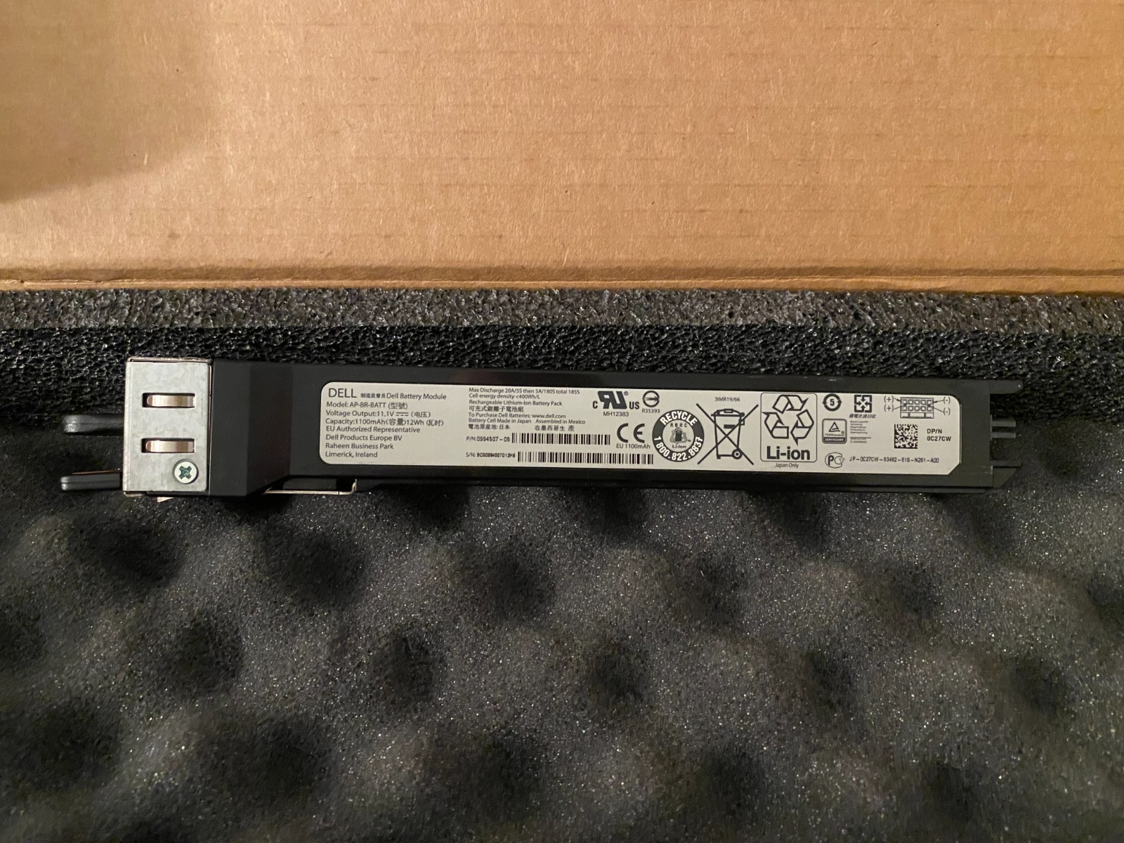 New DELL SC4020 0C27CW XJW8Y Battery 0994507-03/0994507-05 0994507-06