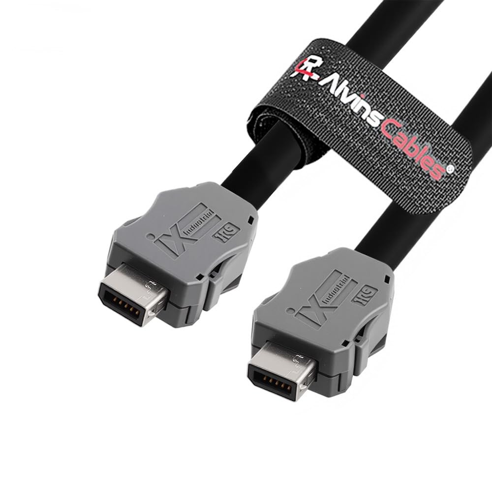 50cm/20in Ethernet Cable with A-Key for PLC Machine Vision Industrial Automation