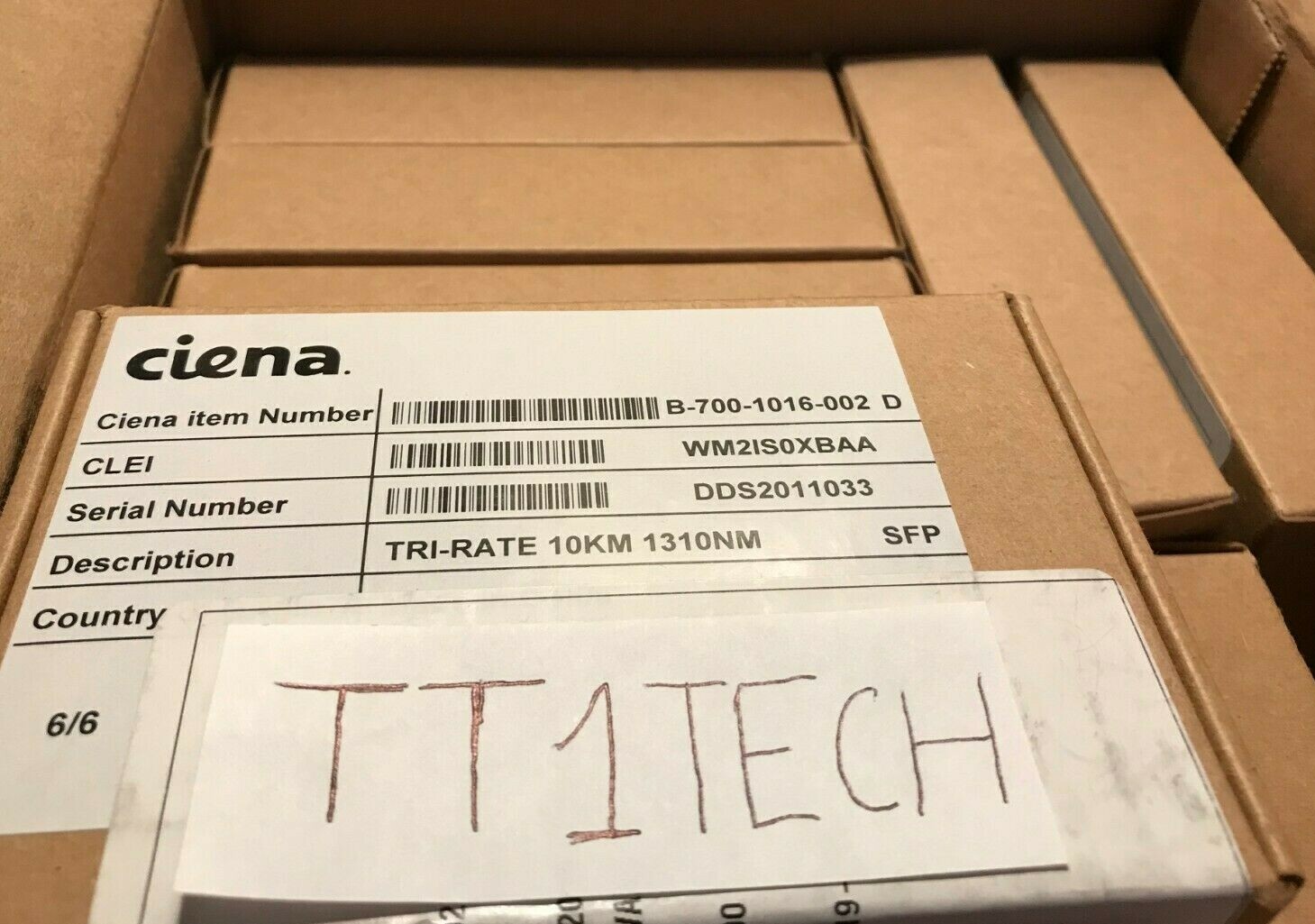 NEW CIENA B-700-1016-002 1000Base LX LC, 10Km, 1310nm SFP WM2IS0XBAA transceiver