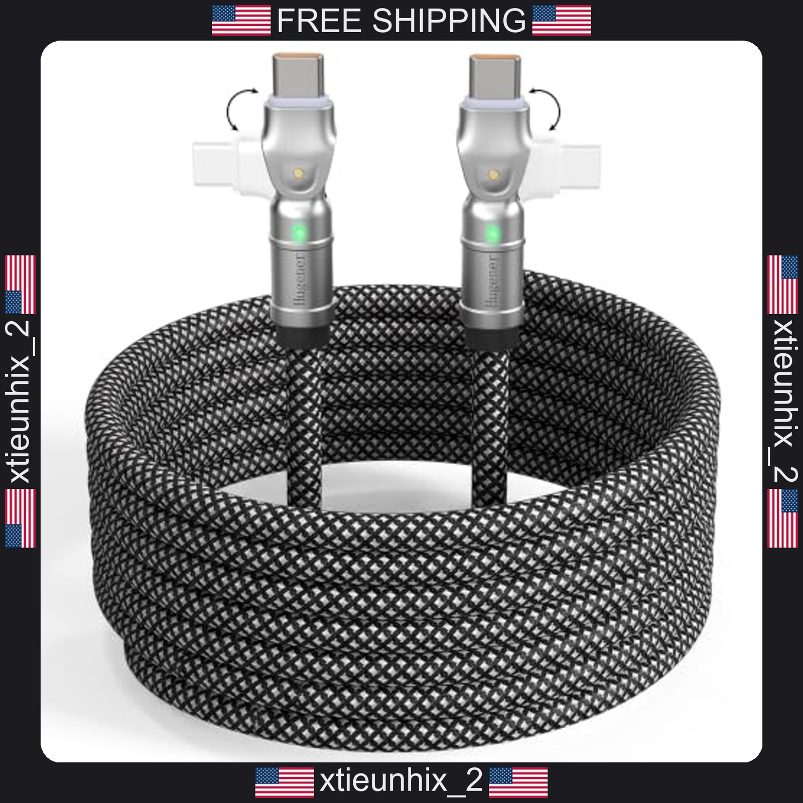 USB C to USB C Cable 10FT 240W Fast Charging Durable Braided Nylon