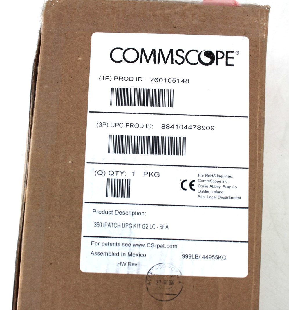 Commscope  SYSTIMAX 360 Ipatch 760105148 UPG Kit G2 LC Invision Upgrade Kit 5 PK