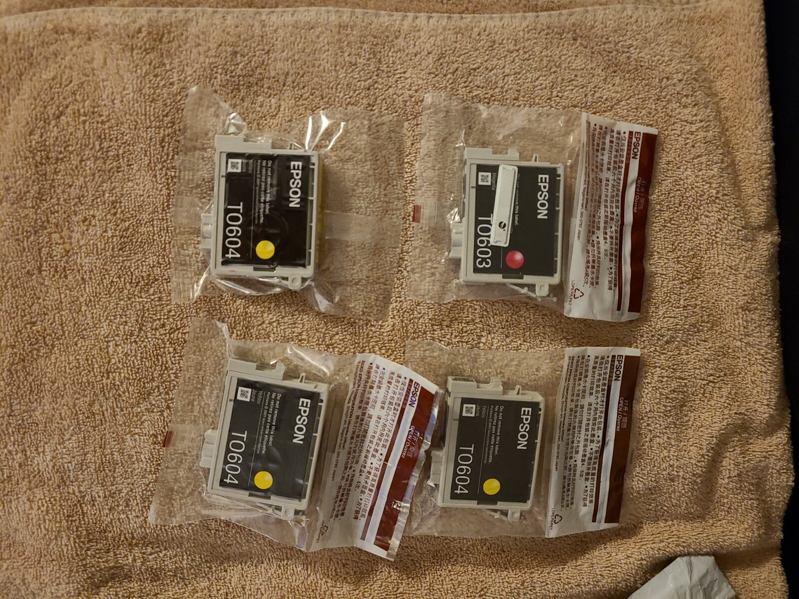 Epson 4 Seal 1 TO603, 3 TO604, No Box