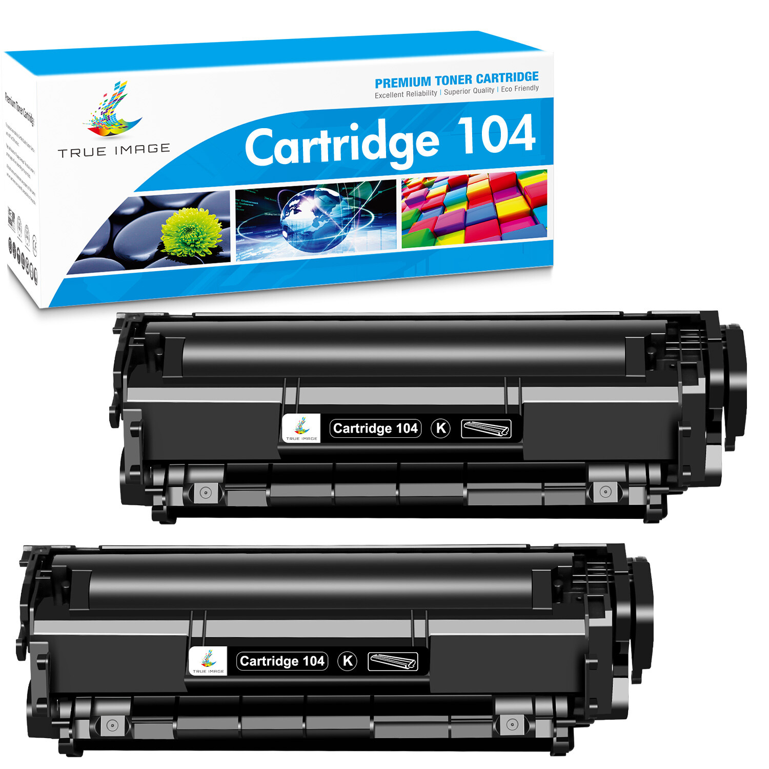 2PK For Canon 104 FX9 FX10 Toner Cartridge ImageClass MF4150 MF4350D D420 D480