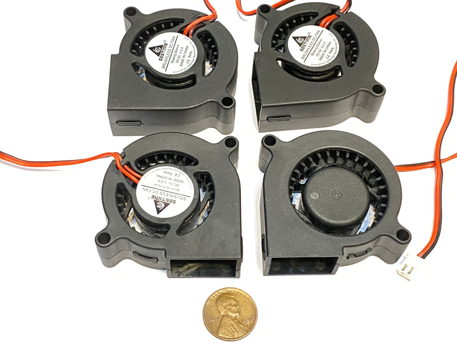 4 Pieces 5020 50mm 5cm 5v fan Brushless Centrifugal Blower computer Gdstime