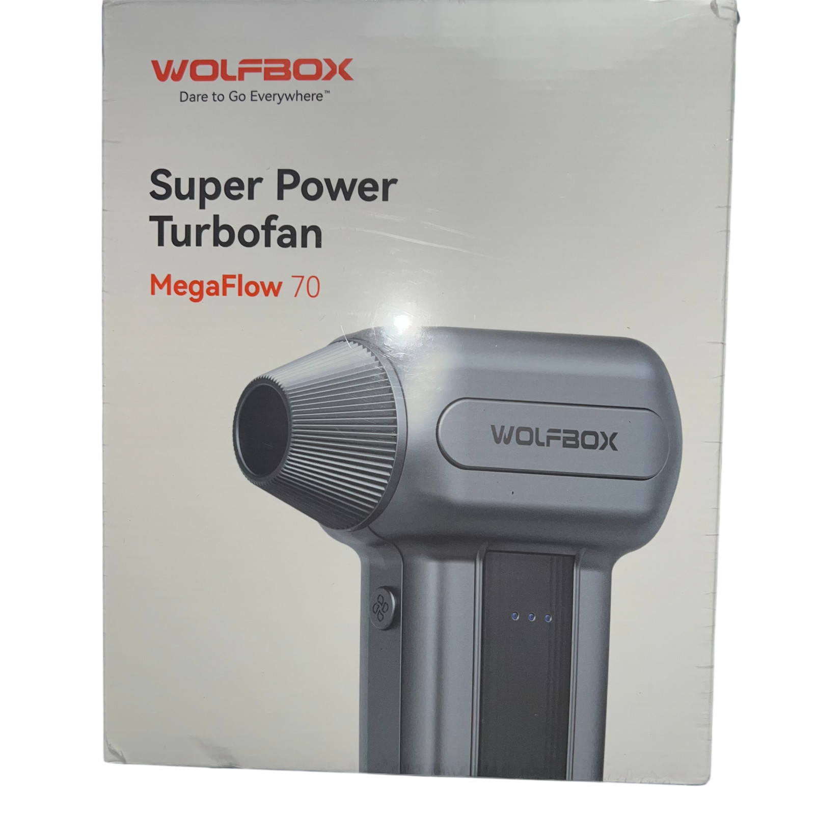 WOLFBOX MF70 Rechargeable Electric Air Duster 110000RPM 3‑Speed NEW Unit Box dmg