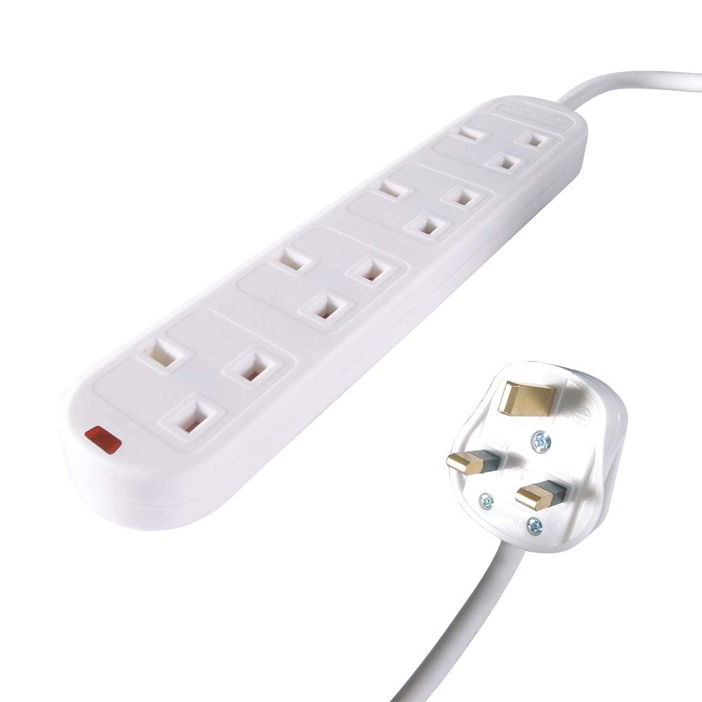 Connekt Gear 2m 4 Gang Outlet Mains Lead