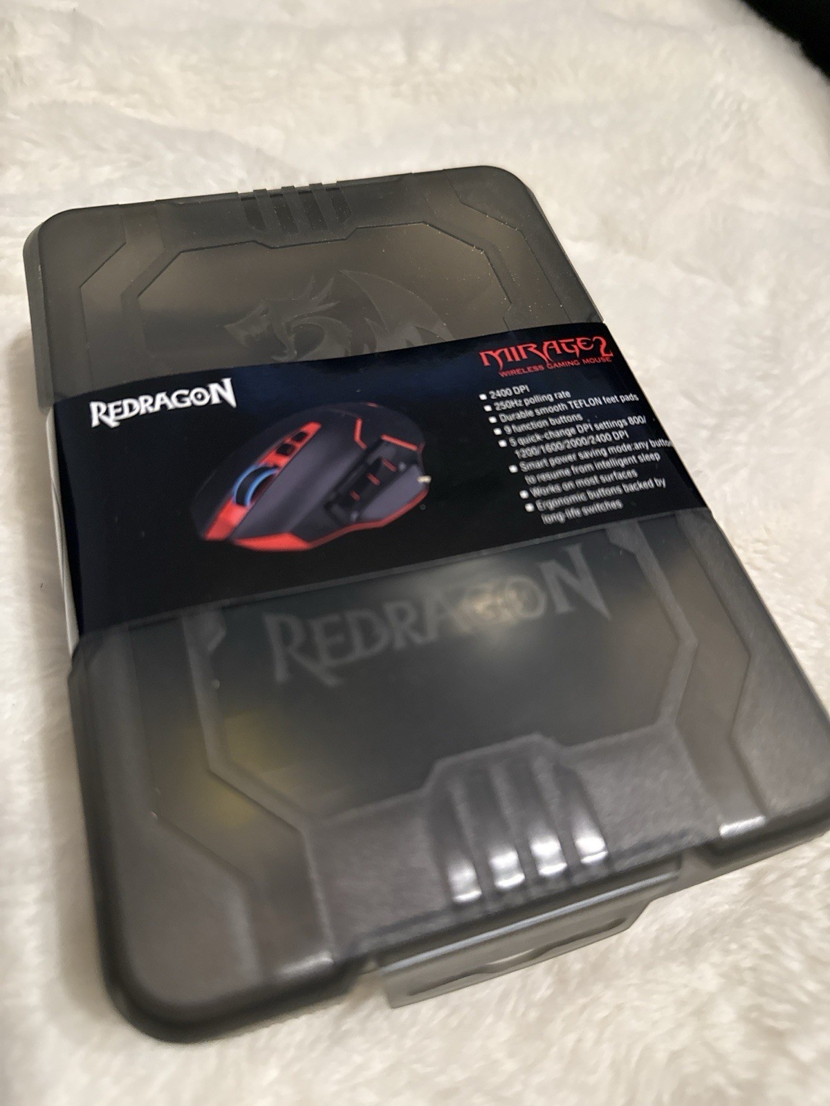 Redragon Mirage2 M690-1 Wireless Gaming Mouse Black Red 2400 DPI 9 Buttons
