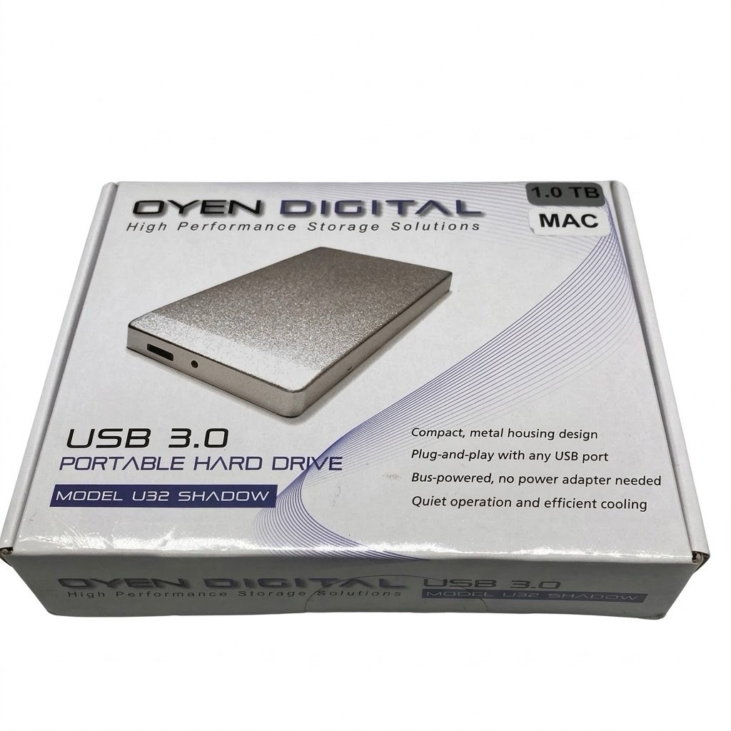 Oyen Digital U32 Shadow 1TB External Hard Drive Portable USB 3.0 Mac Open Box⁠