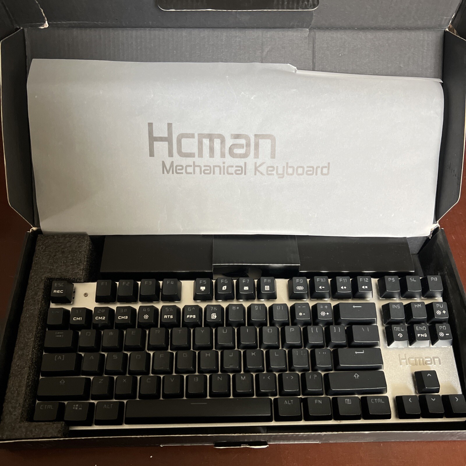 Hcman Mechanical Keyboard with blue switches clicky 