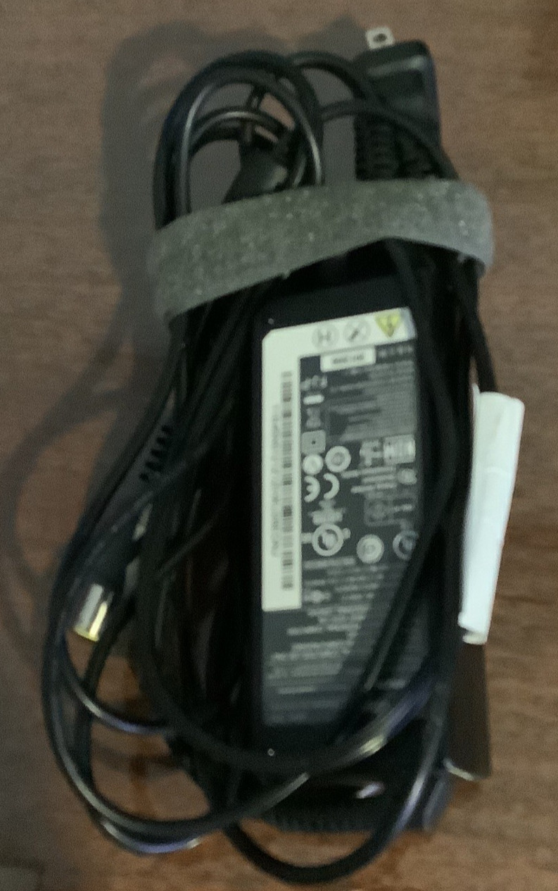 Lenovo 45N0121 65W AC Adapter 20V 3.25A Round Yellow Tip Charger w/ Power Cord