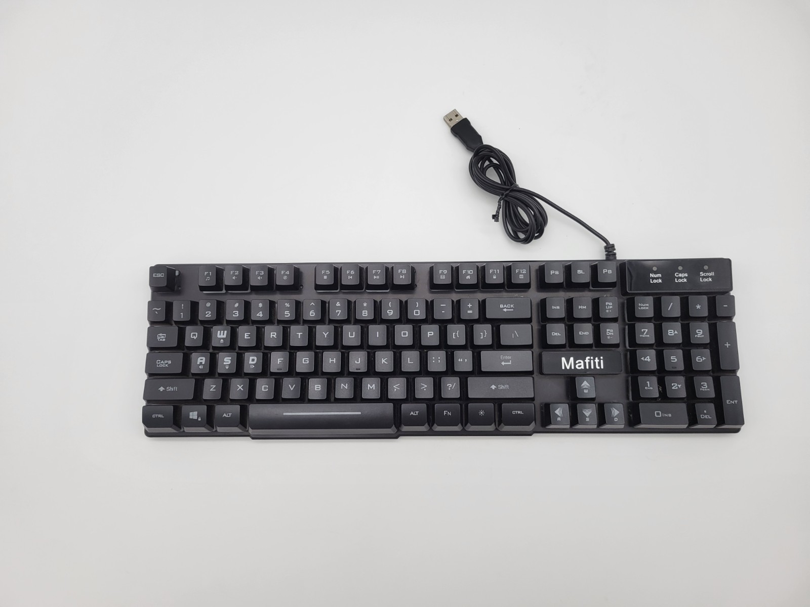 mafiti RK101 Computer Keyboard Wired, RGB Backlit USB Keyboard for PC Mac