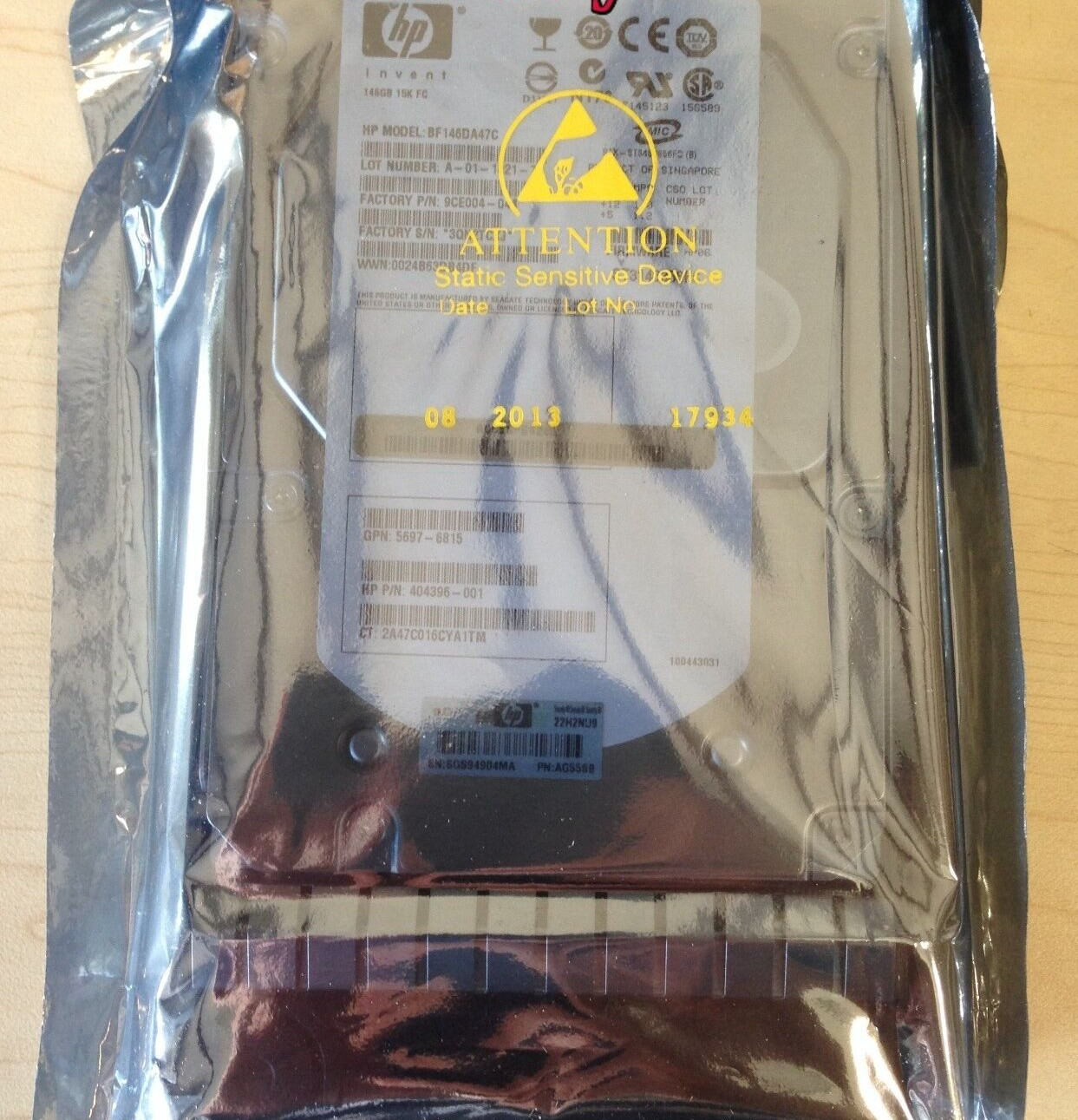 HP 146Gb 3.5" Hard Drive 347708-B22  internal 15K u320 scsi 347779-001