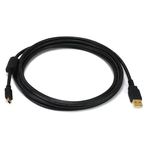 Monoprice Standard USB Cable,Black,6ft L 5448 Monoprice 5448 0844660054481 Black
