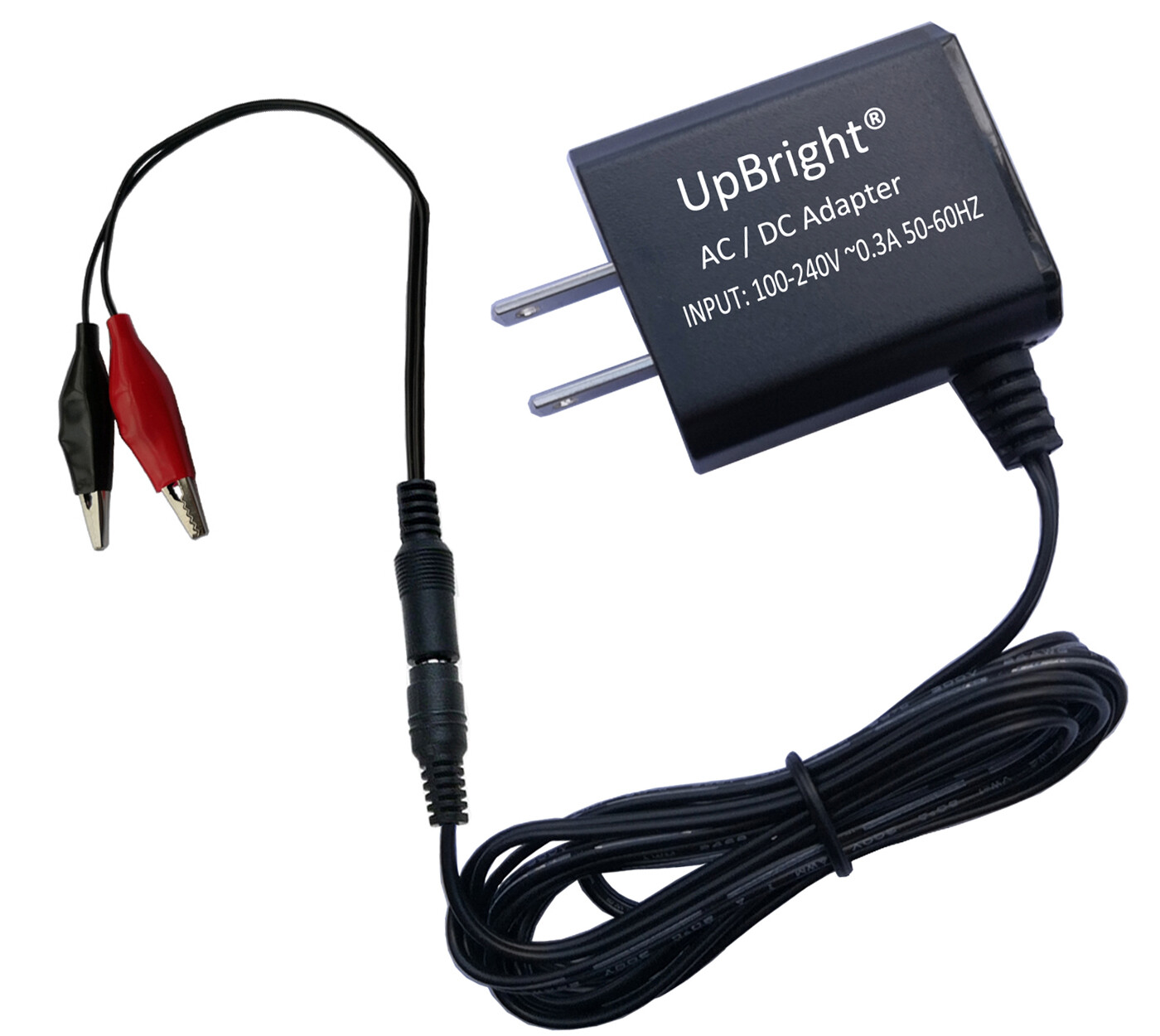 AC Adapter w/alligator clips Power For Mighty Max ML-AC612 SLA 6V/12V Series