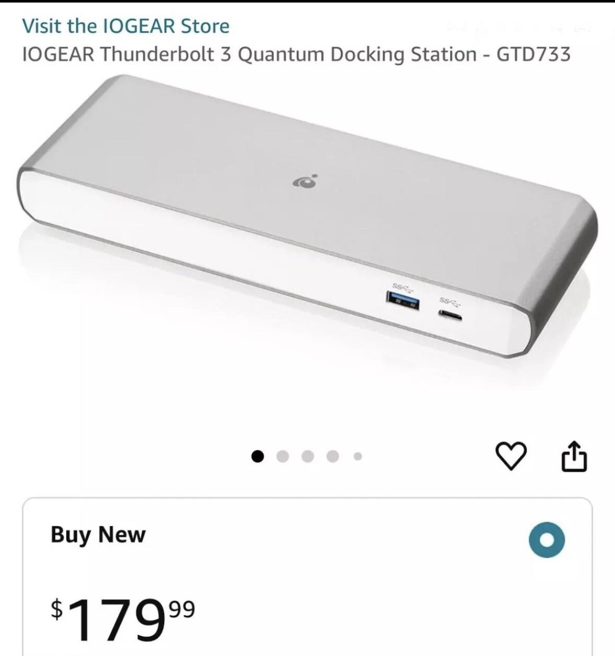 IOGEAR Thunderbolt 3 Quantum Docking Station GTD733