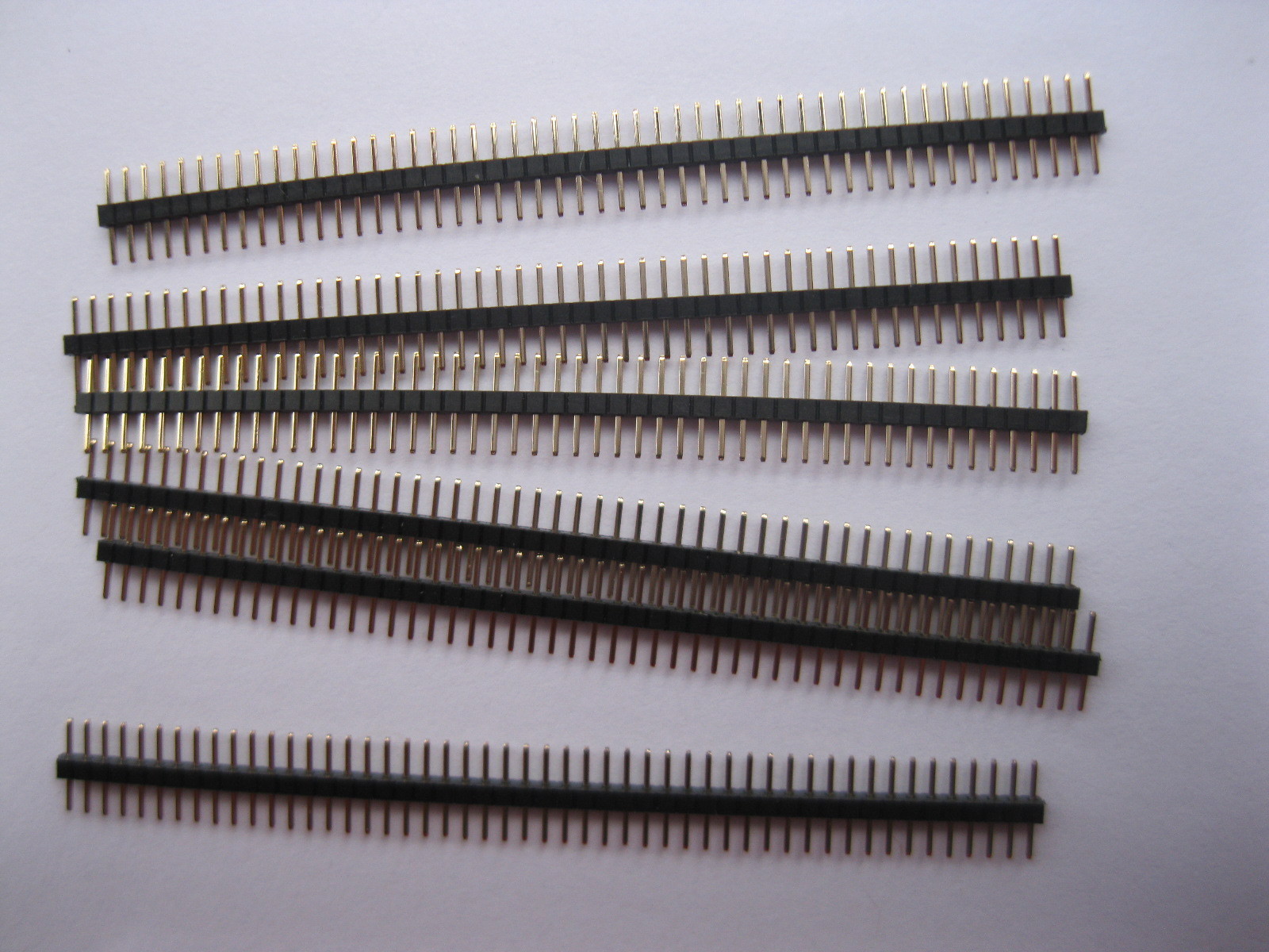 10 pcs Gold Plated 1.0mm Breakable Pin Header 1x50 50pin Male Single Row Strip