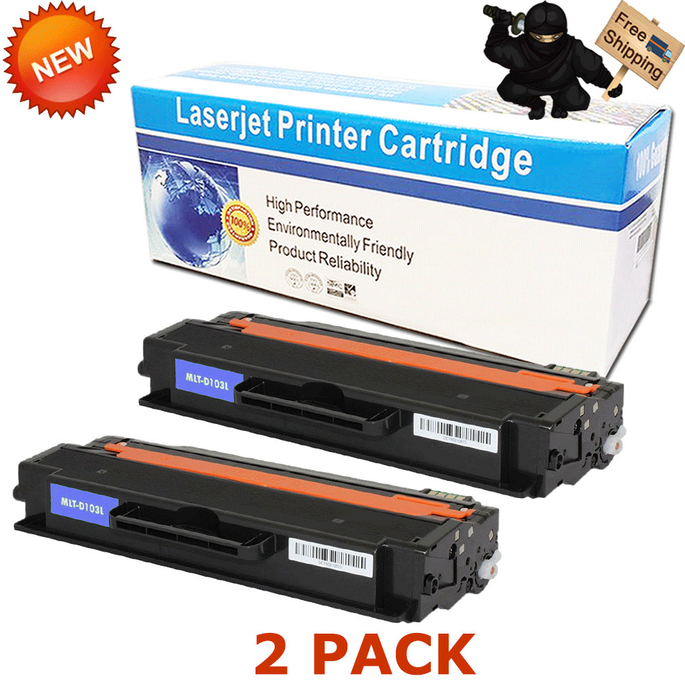 2 Pack MLT-D103L Toner for Samsung 103L ML2950ND ML2955DW SCX-4728FD SCX-4729FD