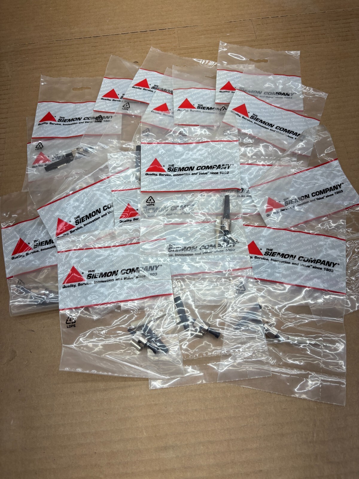 Lot of 17x Siemon FC1-SA-MM-01 St Connector Kit M/M Jacketed Buffered Boots