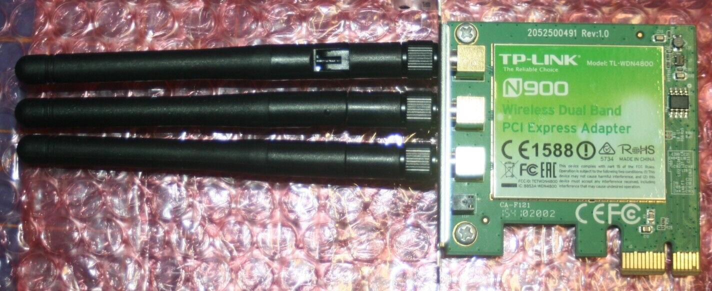 TL-WDN4800 N900 Wireless Dual Band PCI 2052500491 REV. 1.0 Low profile