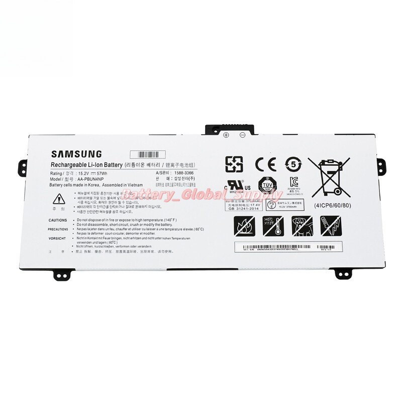 New AA-PBUN4NP 15.2V 57Wh battery for Samsung NP940Z5L-X01US NP940Z5L-X03US