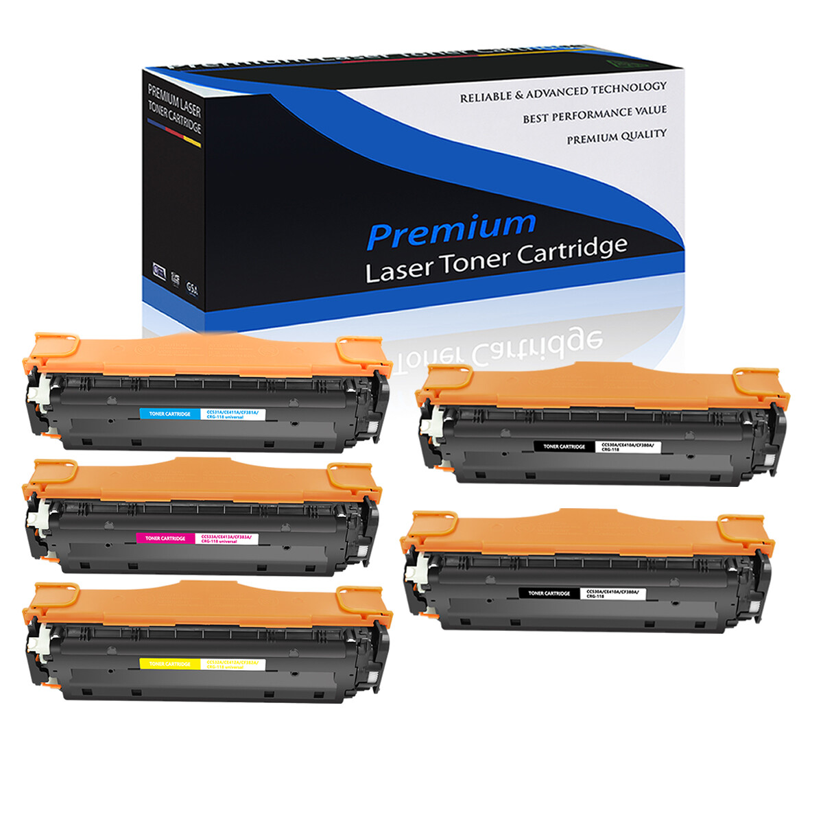 5PK CE410A 413A BK C Y M Toner for HP Laserjet 400 Color MFP M475dn M475dw