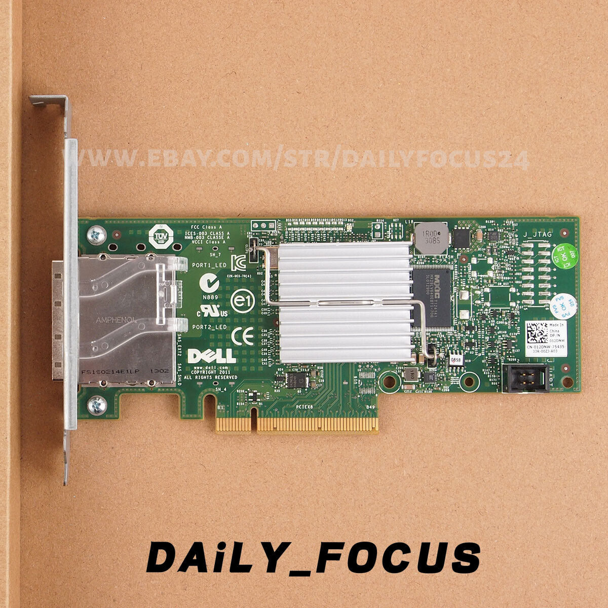 Dell H200E 6Gb/s SAS PCI-E 2.0 x8 HBA SAS 2 Port 012DNW Host Bus Adapter
