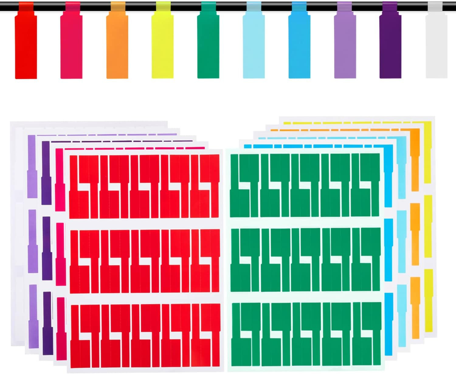 300 Pcs Cable Labels,  Premium 10 Colors Wire Labels Electrical